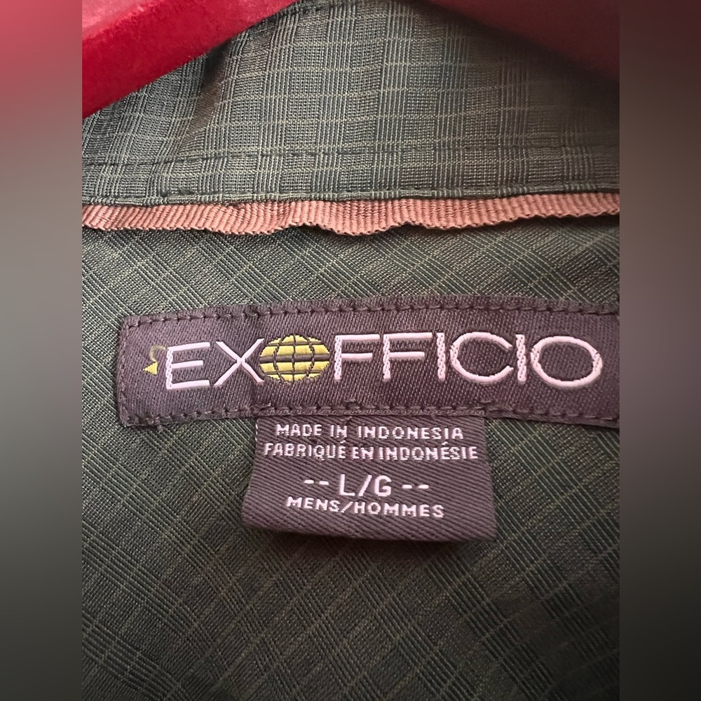 Exofficio Mens Size Large Hiking Travel Poly Blend Long Sleeve Button Down - Picture 4 of 16